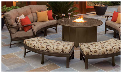 Outdoor Benches - Upholstered Cushions